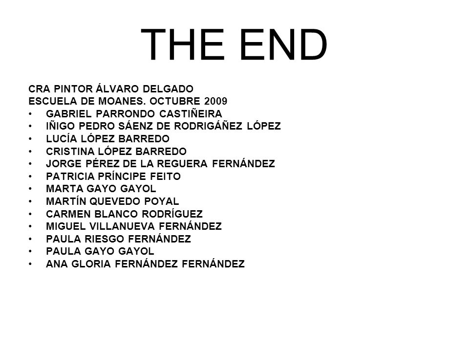 THE END CRA PINTOR ÁLVARO DELGADO ESCUELA DE MOANES. OCTUBRE 2009