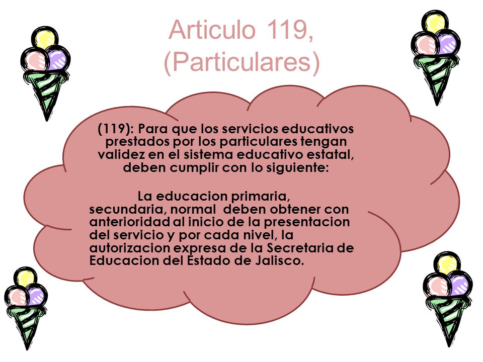 Articulo 119, (Particulares)