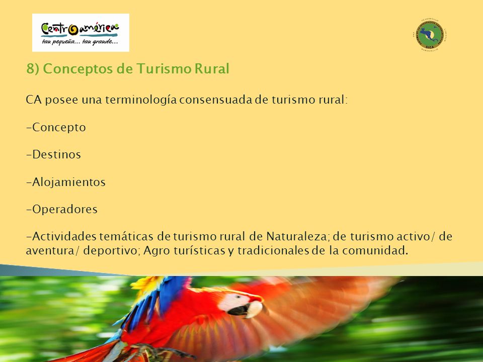 8) Conceptos de Turismo Rural