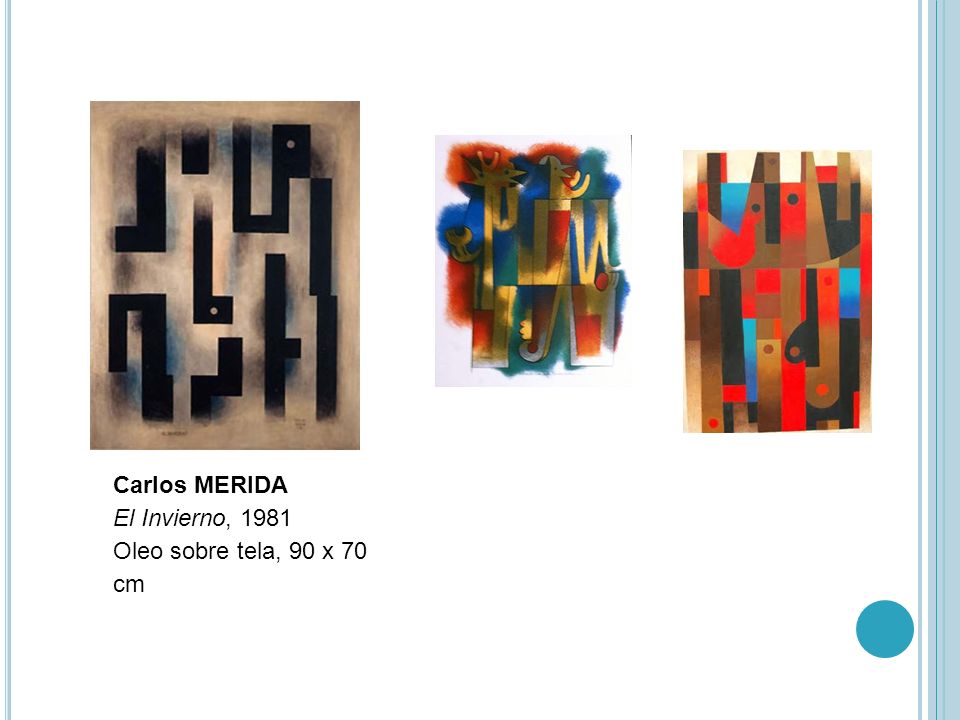 Carlos MERIDA El Invierno, 1981 Oleo sobre tela, 90 x 70 cm