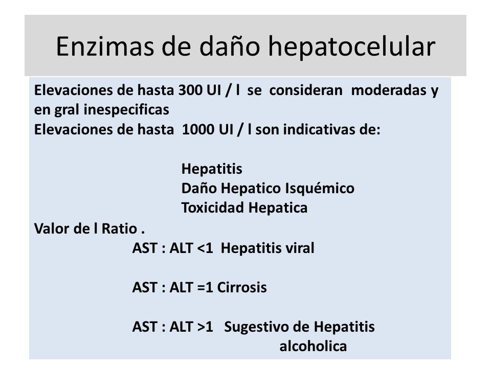 Enzimas de daño hepatocelular