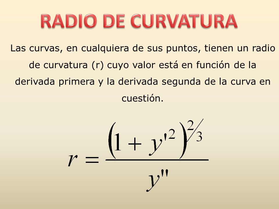 RADIO DE CURVATURA