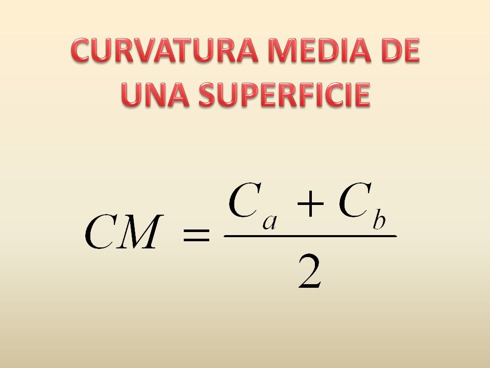 CURVATURA MEDIA DE UNA SUPERFICIE
