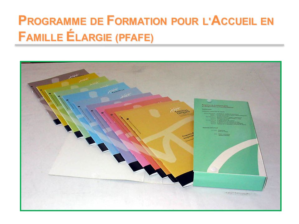 PROGRAMME DE FORMATION POUR L ACCUEIL EN FAMILLE ÉLARGIE (PFAFE)