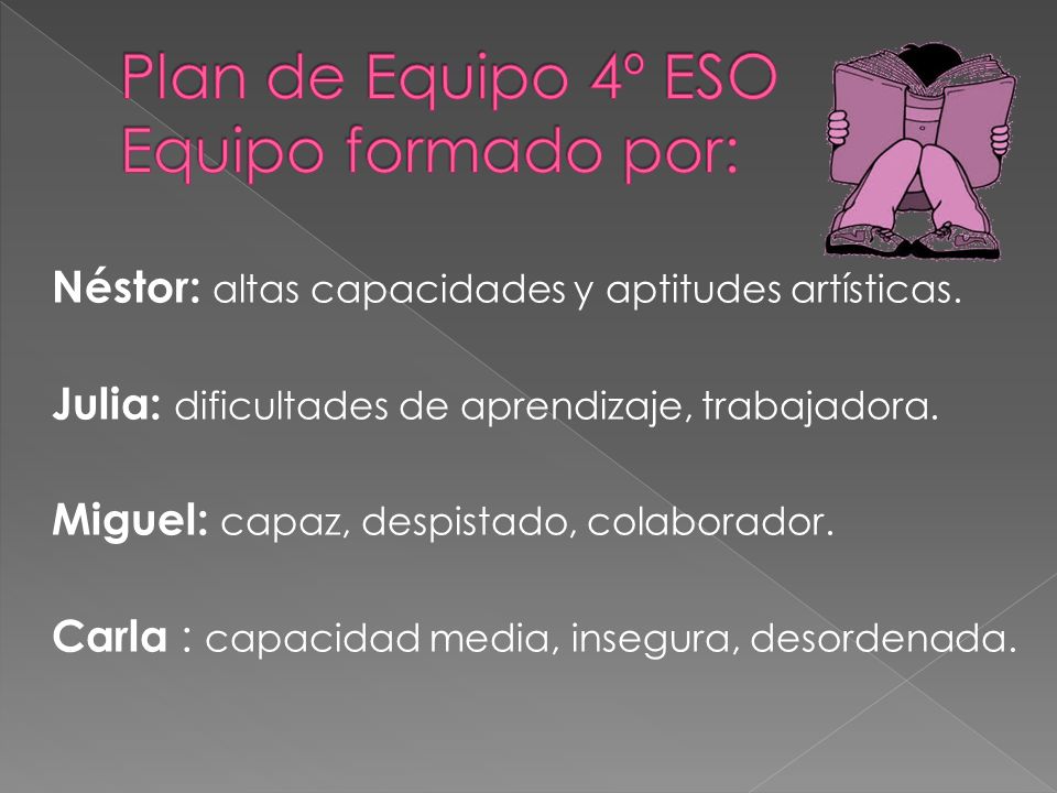 Plan de Equipo 4º ESO Equipo formado por: