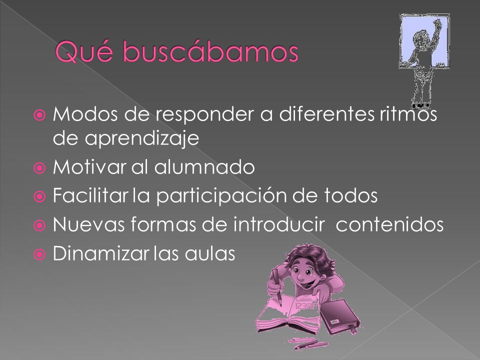 Qué buscábamos Modos de responder a diferentes ritmos de aprendizaje