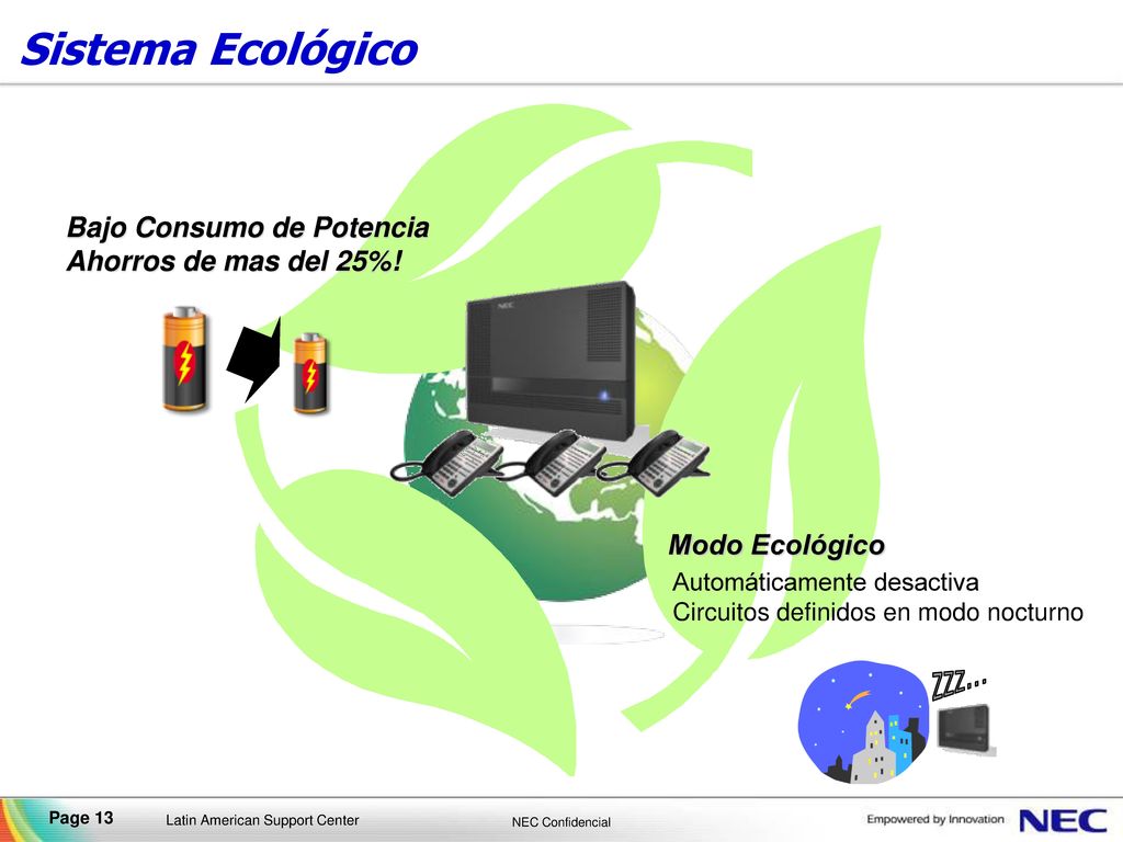 Sistema Ecológico Bajo Consumo de Potencia Ahorros de mas del 25%!