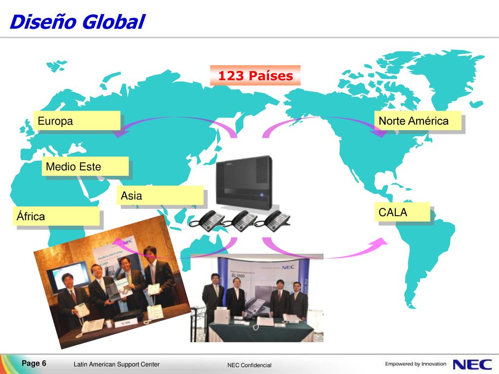 Diseño Global 123 Países Europa Norte América Medio Este Asia CALA
