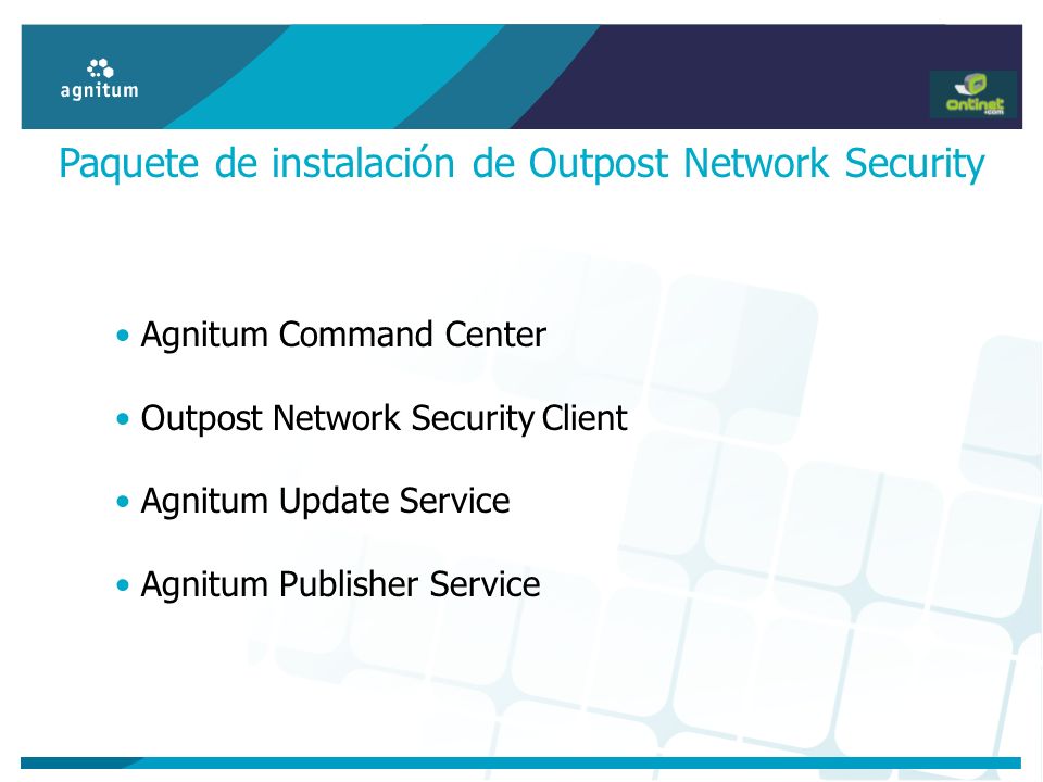 Paquete de instalación de Outpost Network Security