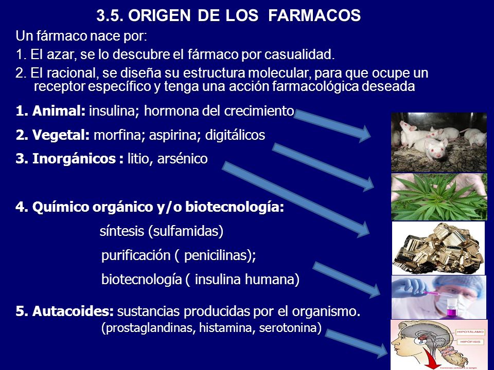 1. El azar, se lo descubre el fármaco por casualidad.
