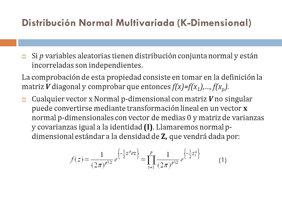 Distribución Normal Multivariada (K-Dimensional)