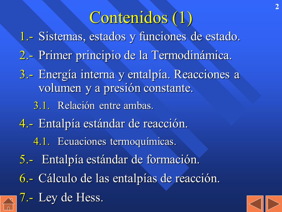 Contenidos (1) 1.- Sistemas, estados y funciones de estado.