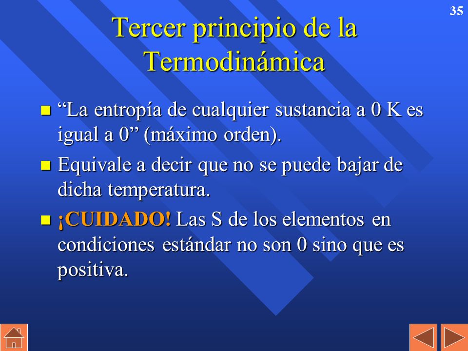 Tercer principio de la Termodinámica