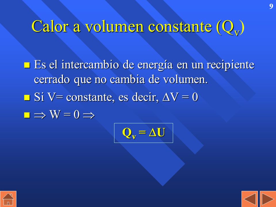 Calor a volumen constante (Qv)