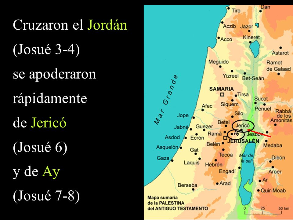 Cruzaron el Jordán (Josué 3-4) se apoderaron rápidamente de Jericó