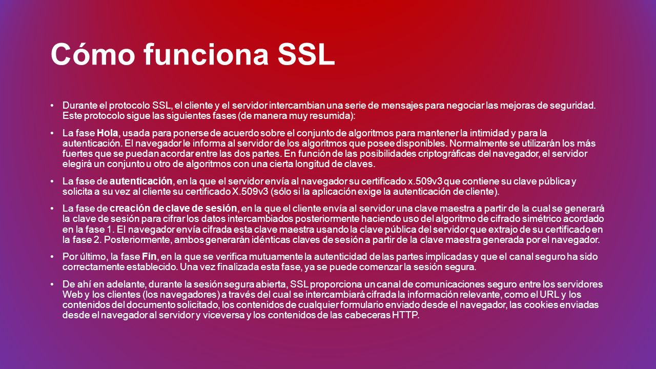 Cómo funciona SSL