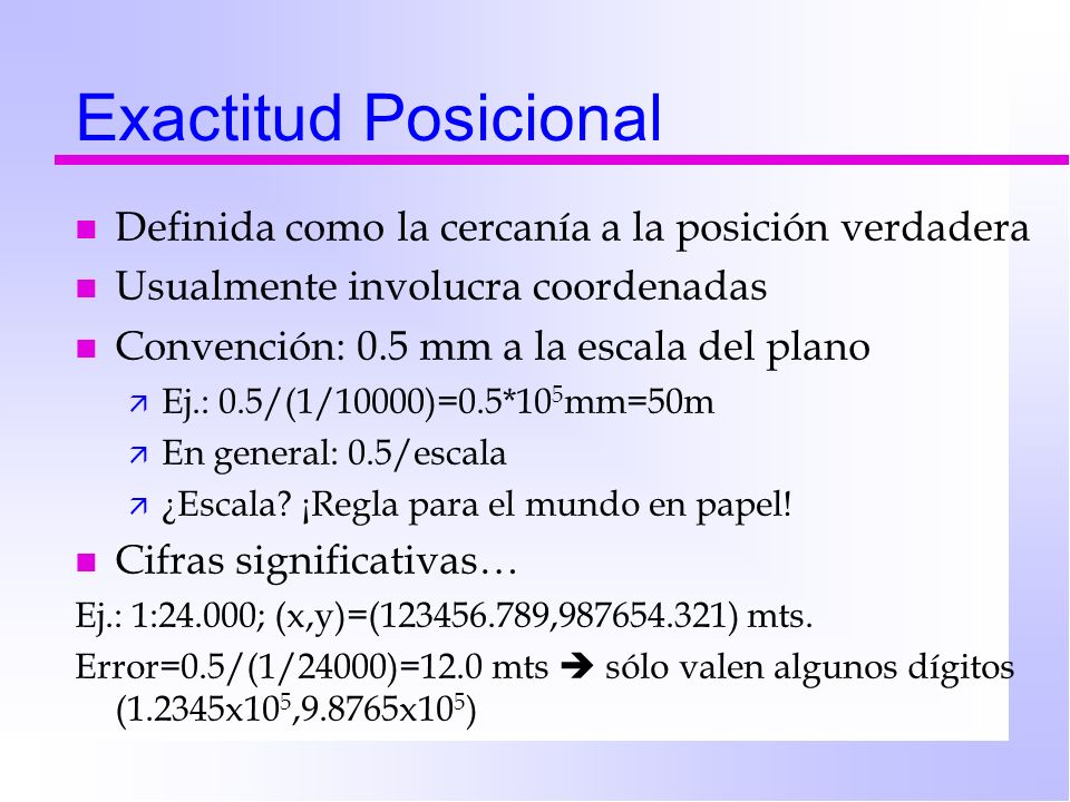 Exactitud Posicional Definida como la cercanía a la posición verdadera