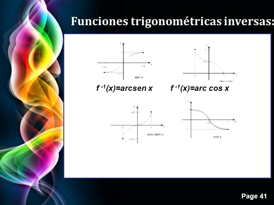 Funciones trigonométricas inversas: