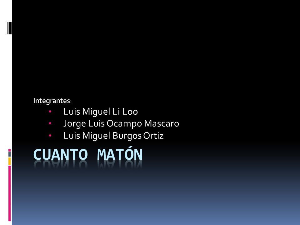 Cuanto Matón Luis Miguel Li Loo Jorge Luis Ocampo Mascaro