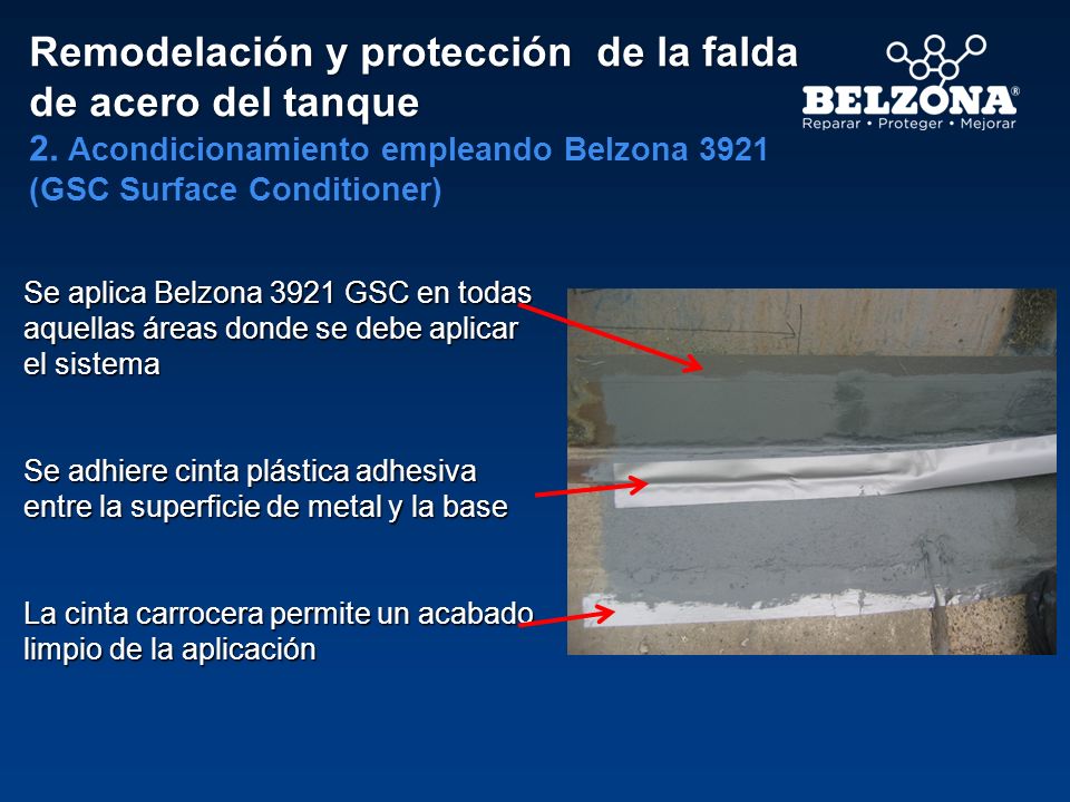 Remodelación y protección de la falda de acero del tanque