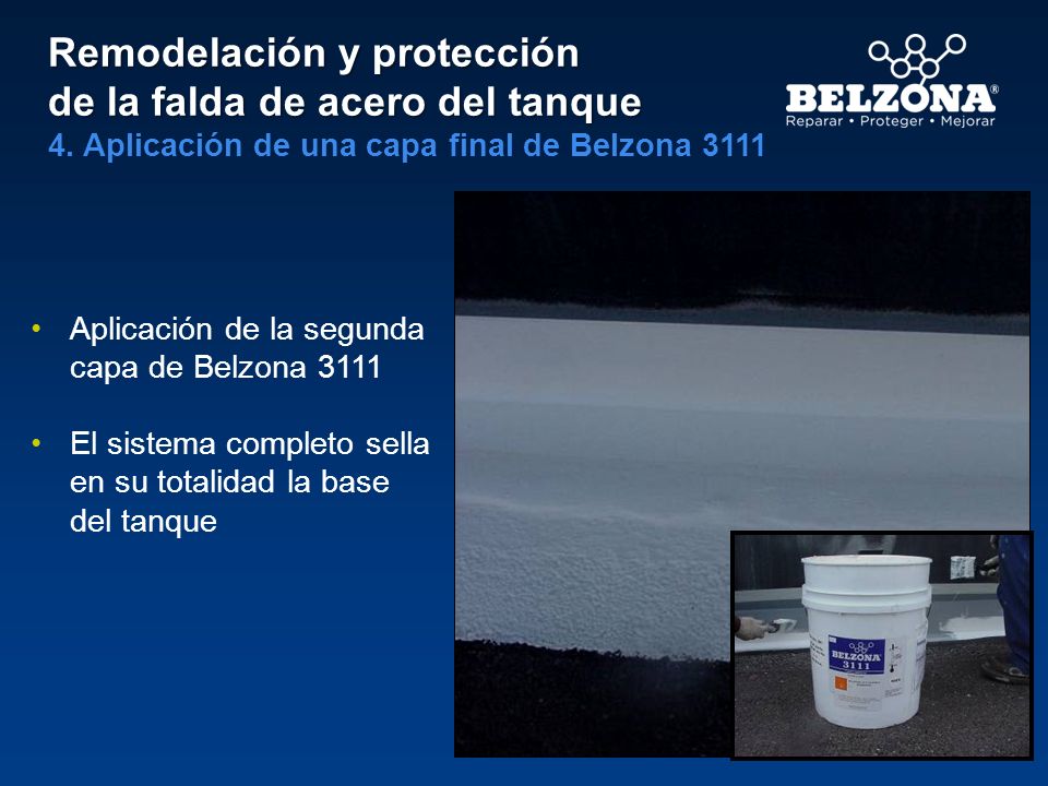 Remodelación y protección de la falda de acero del tanque