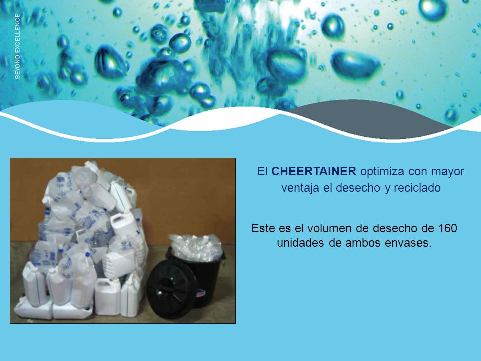 El CHEERTAINER optimiza con mayor ventaja el desecho y reciclado