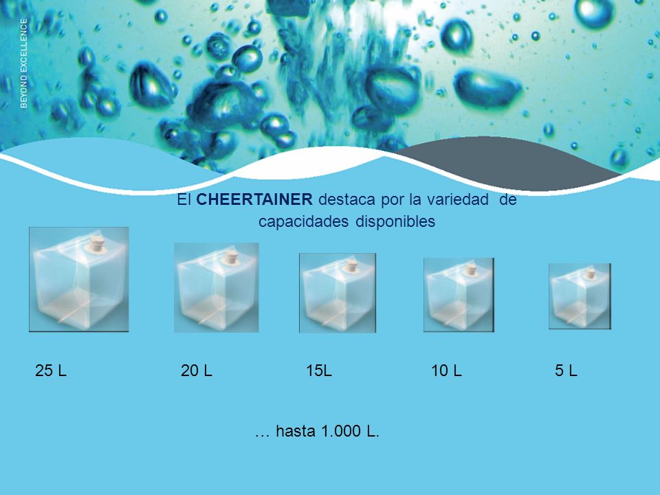 El CHEERTAINER destaca por la variedad de capacidades disponibles