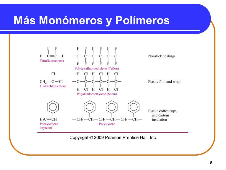 Más Monómeros y Polímeros