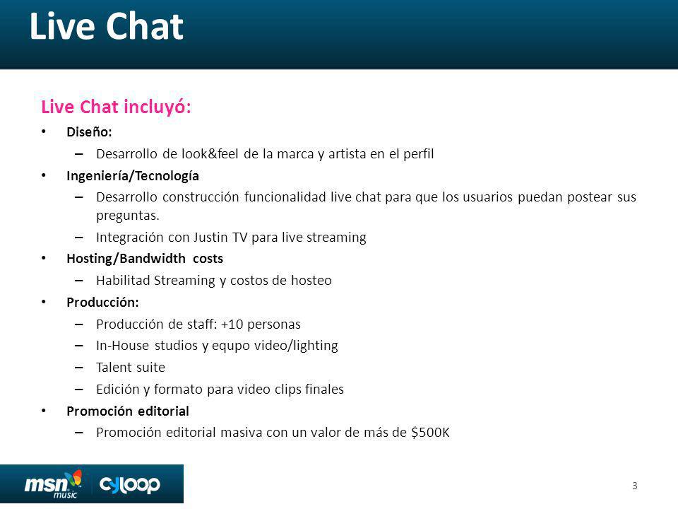 Live Chat Live Chat incluyó: Diseño: