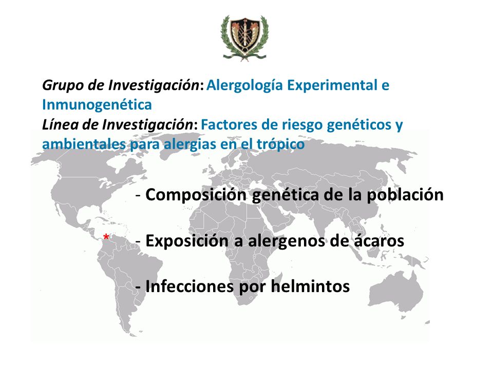 Composición genética de la población Exposición a alergenos de ácaros