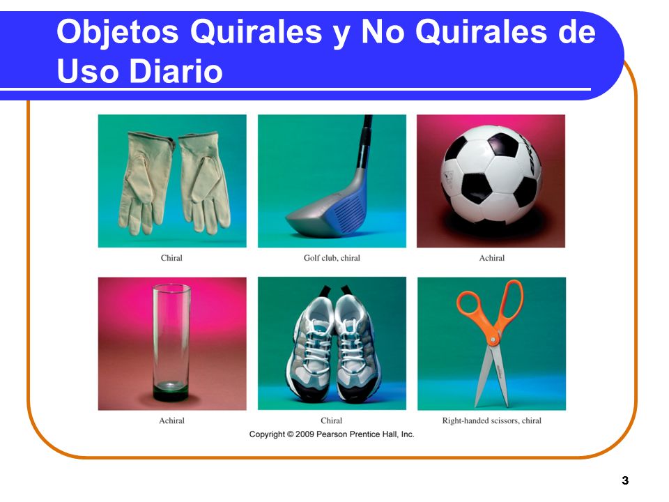 Objetos Quirales y No Quirales de Uso Diario