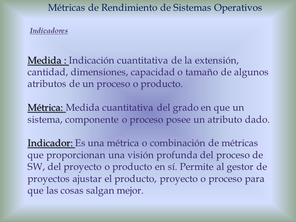 Métricas de Rendimiento de Sistemas Operativos