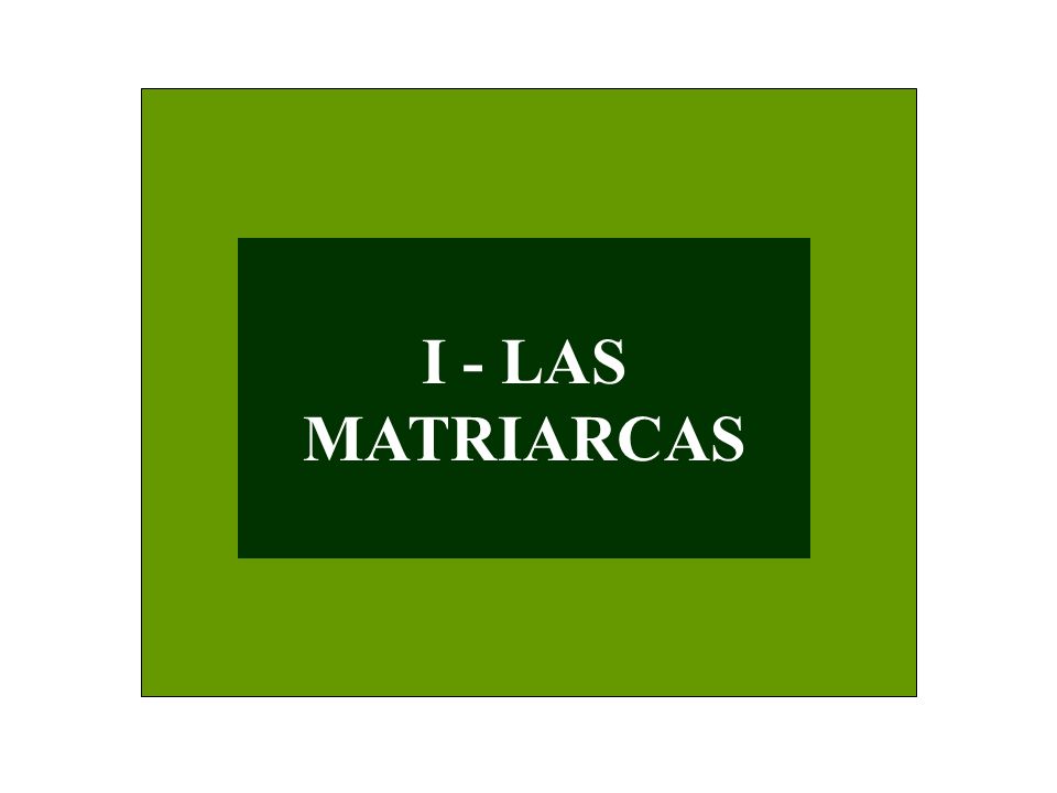 I - LAS MATRIARCAS