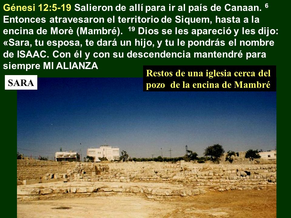Génesi 12:5-19 Salieron de allí para ir al país de Canaan