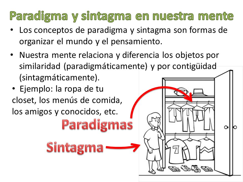 Paradigma y sintagma en nuestra mente