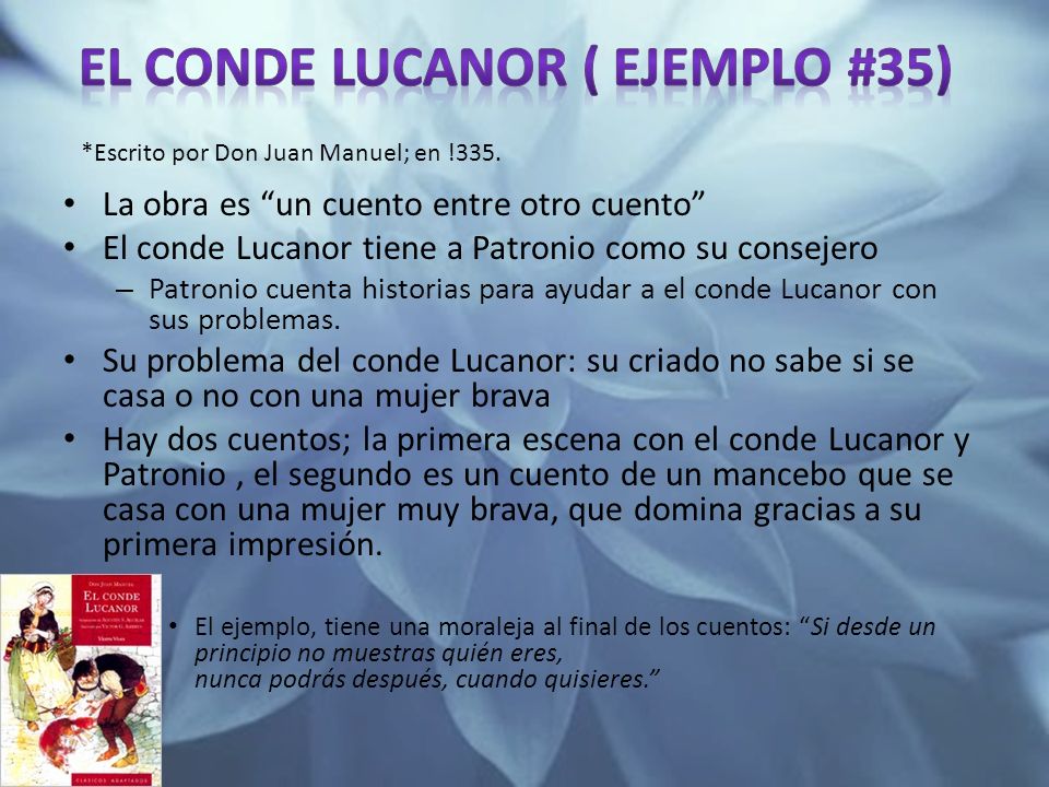 El conde Lucanor ( ejemplo #35)