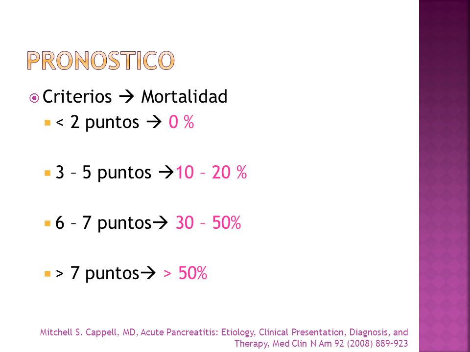 pronostico Criterios  Mortalidad < 2 puntos  0 %