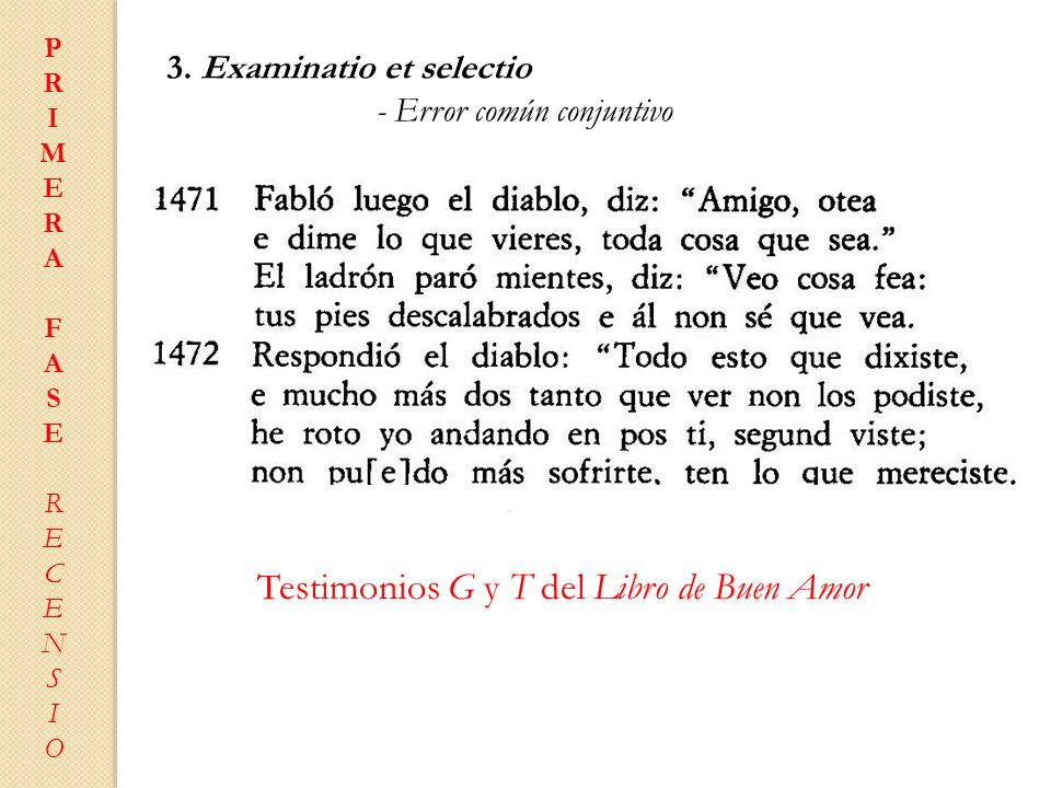 Testimonios G y T del Libro de Buen Amor