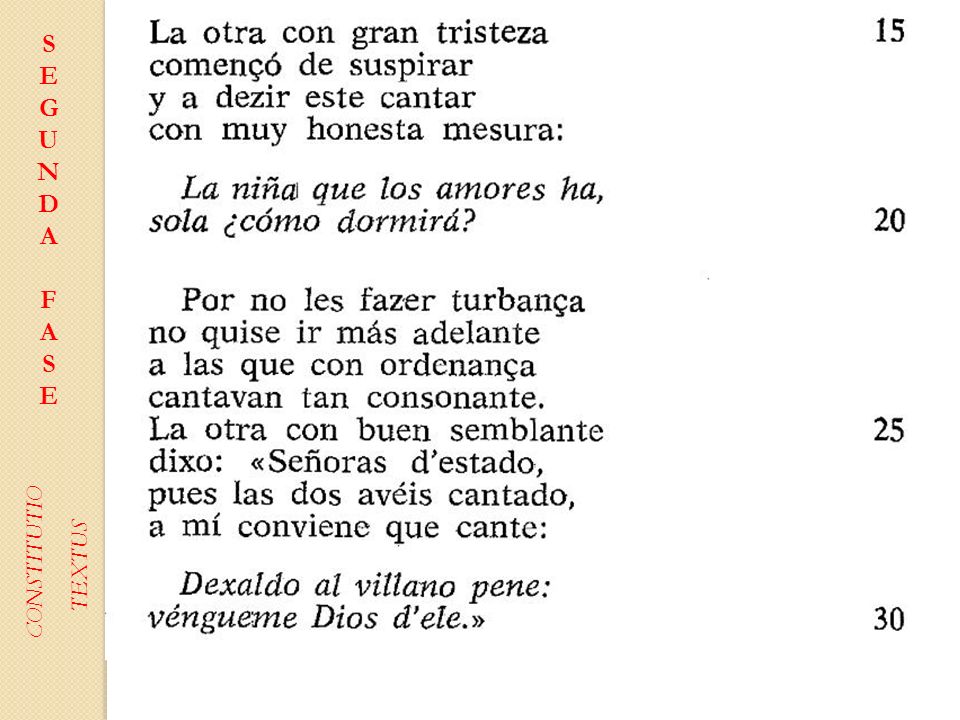 S E G U N D A F CONSTITUTIO TEXTUS