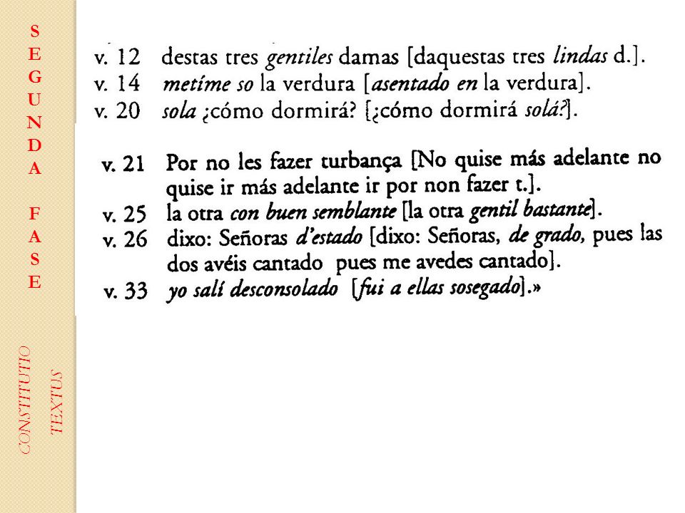 S E G U N D A F CONSTITUTIO TEXTUS
