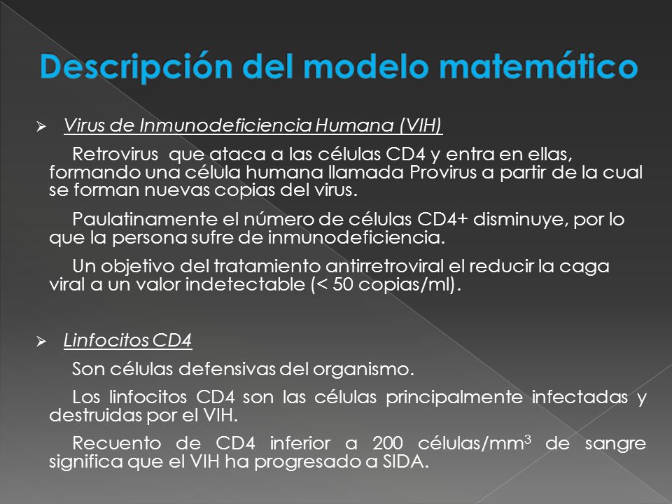 Descripción del modelo matemático