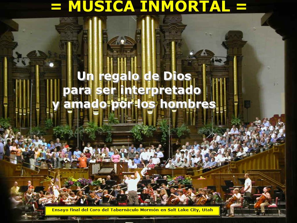 Ensayo final del Coro del Tabernáculo Mormón en Salt Lake City, Utah