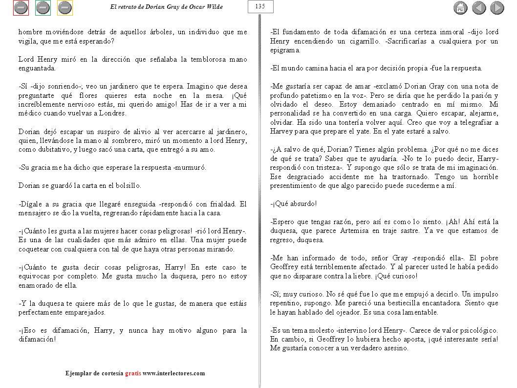 El retrato de Dorian Gray de Oscar Wilde 135