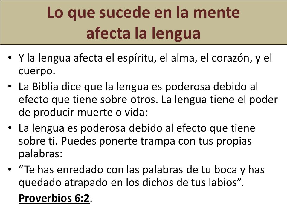Lo que sucede en la mente afecta la lengua