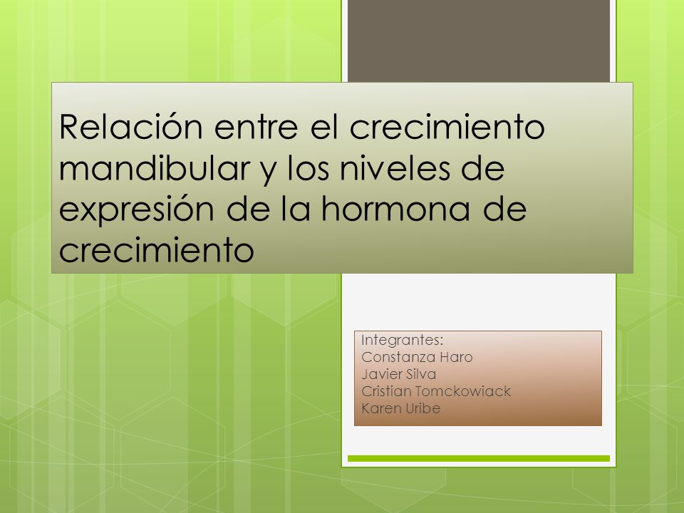 Relación entre el crecimiento mandibular y los niveles de expresión de la hormona de crecimiento