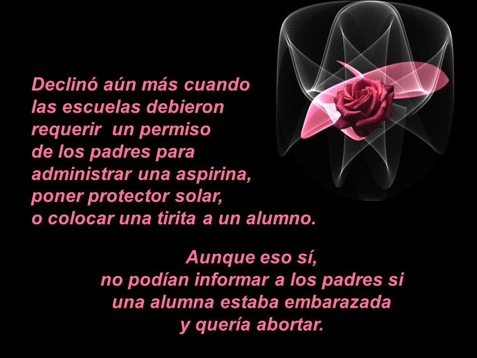no podían informar a los padres si una alumna estaba embarazada