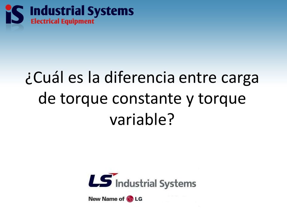 ¿Cuál es la diferencia entre carga de torque constante y torque variable