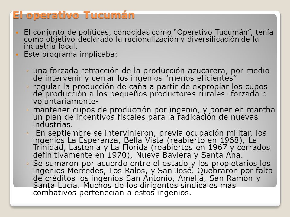 El operativo Tucumán