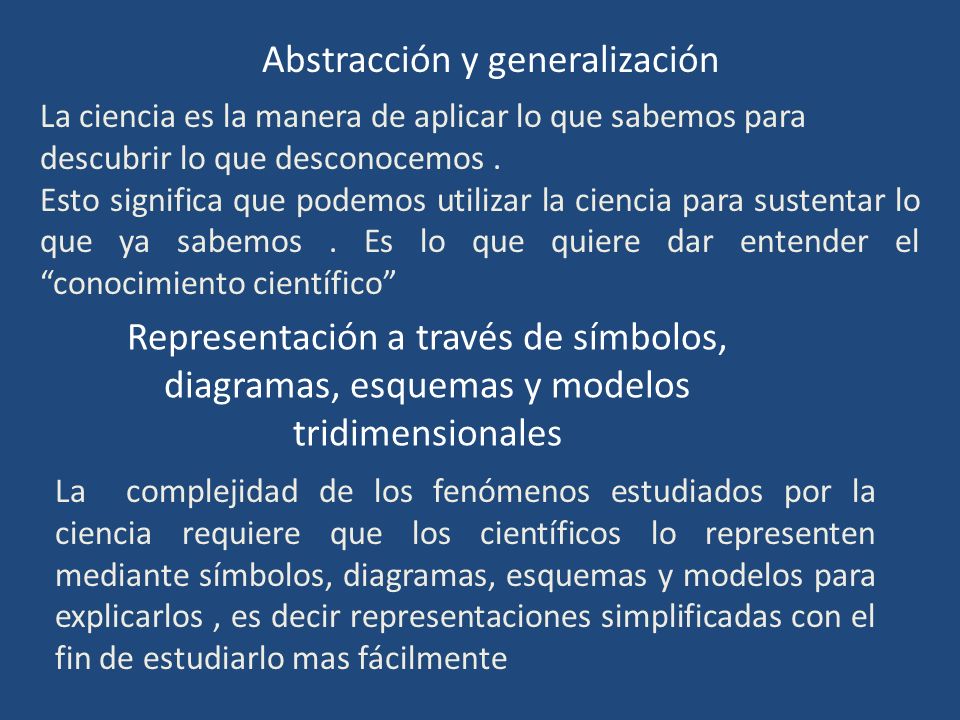Abstracción y generalización