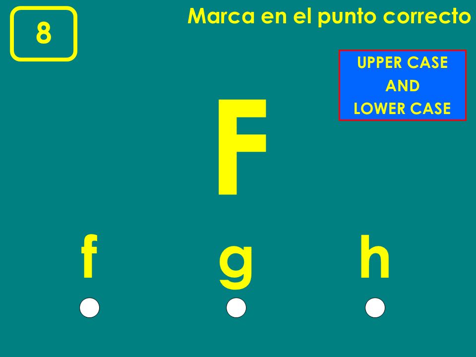 Marca en el punto correcto